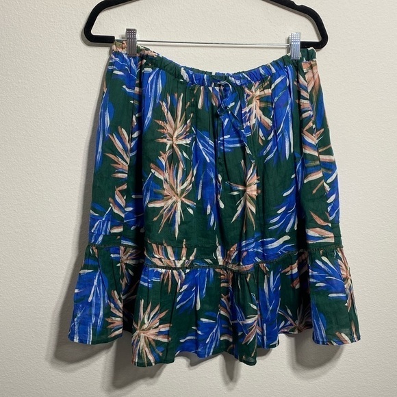 Birds of Paradis Bohemian Skirt Green - Picture 1 of 6